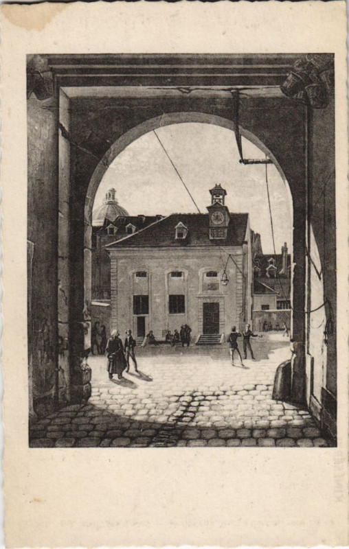 Carte postale ancienne Ancien Paris College Sainte-Barbe à Paris