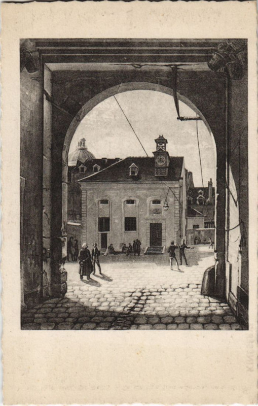 Carte postale ancienne Ancien Paris College Sainte-Barbe à Paris