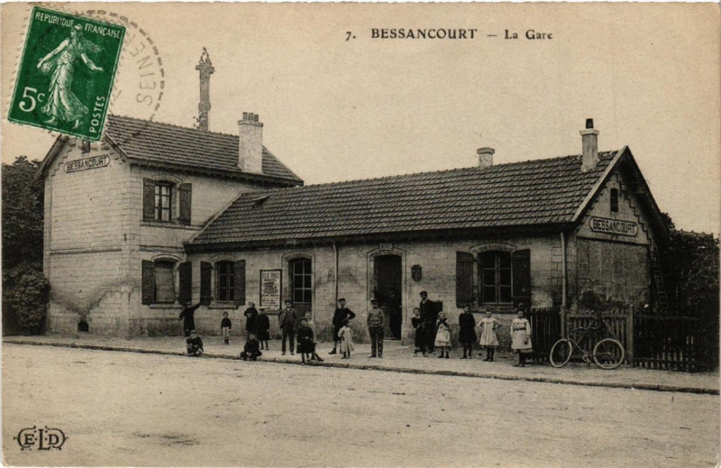 Carte postale ancienne Bessancourt La Gare. à Bessancourt