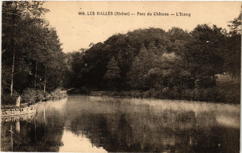 Carte postale ancienne Les Halles Parc du Chateau L'Etang aux Halles