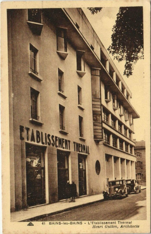 Carte postale ancienne Bains-les-Bains - L'Etablissement Thermal