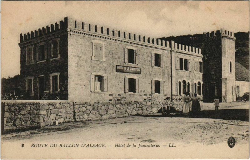 Carte postale ancienne Route du Ballon d'Alsace - Hotel de la Jumenterie à Saint-Maurice-sur-Moselle