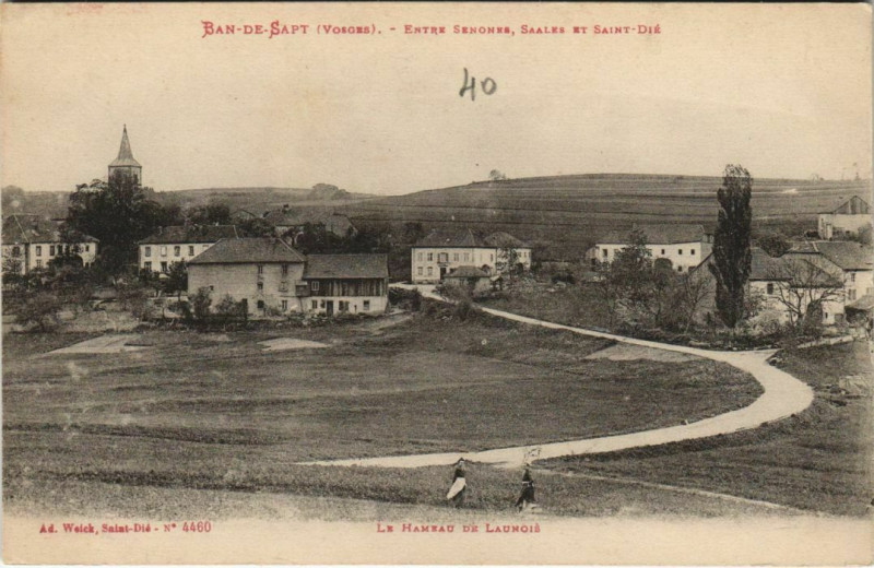 Carte postale ancienne Ban-de-Sapt - Entrée Senones à Ban-de-Sapt