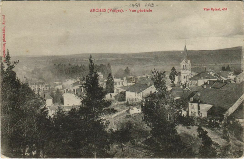 Carte postale ancienne Arches - Vue générale à Arches