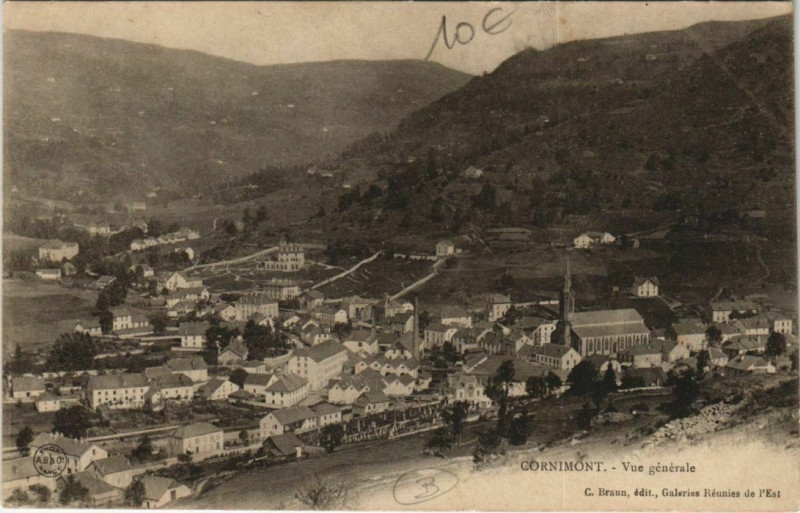 Carte postale ancienne Cornimont - Vue générale à Cornimont