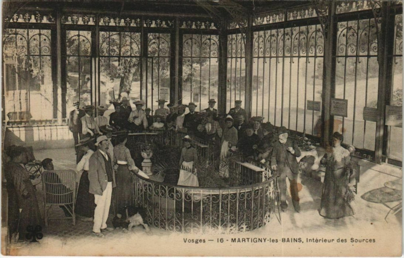 Carte postale ancienne Martigny-les-Bains - Intérieur des Sources à Martigny-les-Bains
