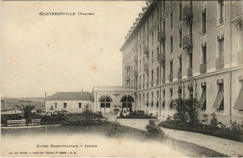 Carte postale ancienne Contrexeville - Hotel cosmopolitian à Contrexéville