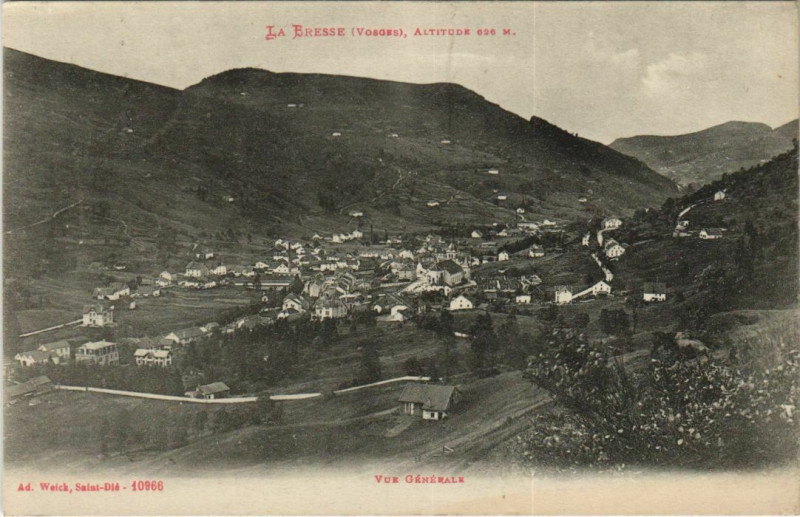 Carte postale ancienne La Bresse - Vue générale à La Bresse