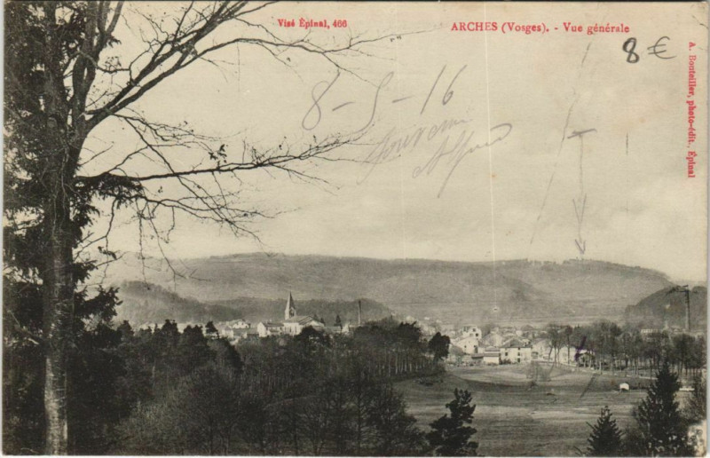 Carte postale ancienne Arches - Vue générale à Arches