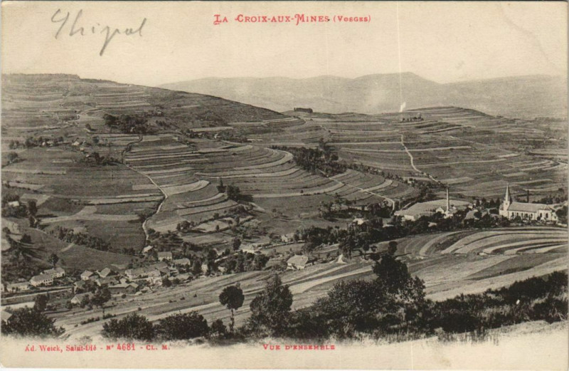 Carte postale ancienne La croix aux mines - Vue densemble à La Croix-aux-Mines