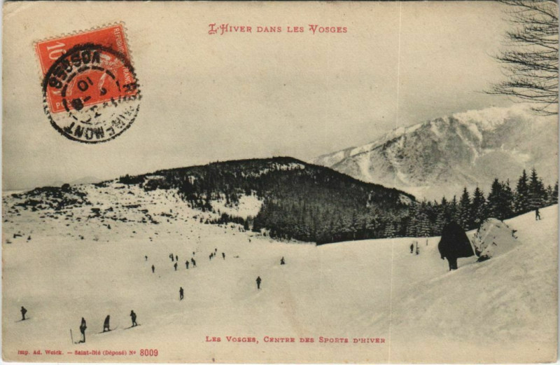 Carte postale ancienne Saint-Die - Les Vosges centre des