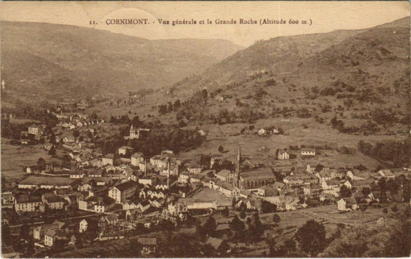 Carte postale ancienne Cornimont - Vue générale à Cornimont