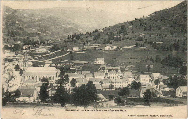 Carte postale ancienne Cornimont - Vue générale à Cornimont