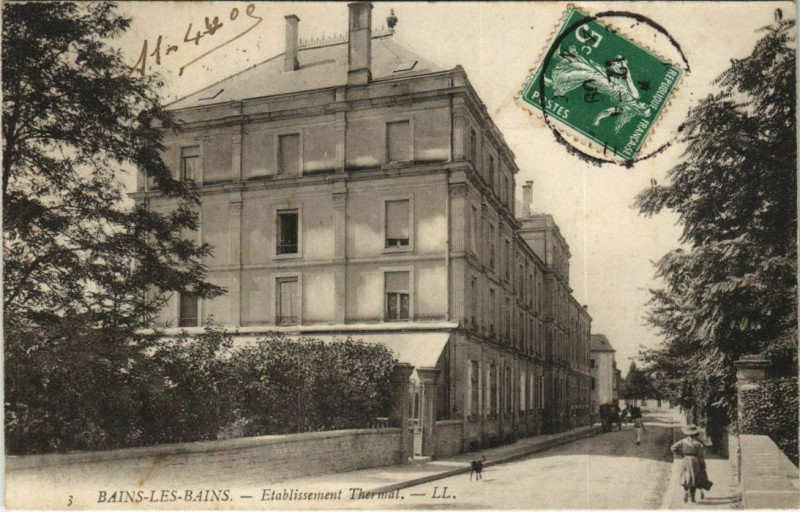 Carte postale ancienne Bains-les-Bains - Etablissement thermal