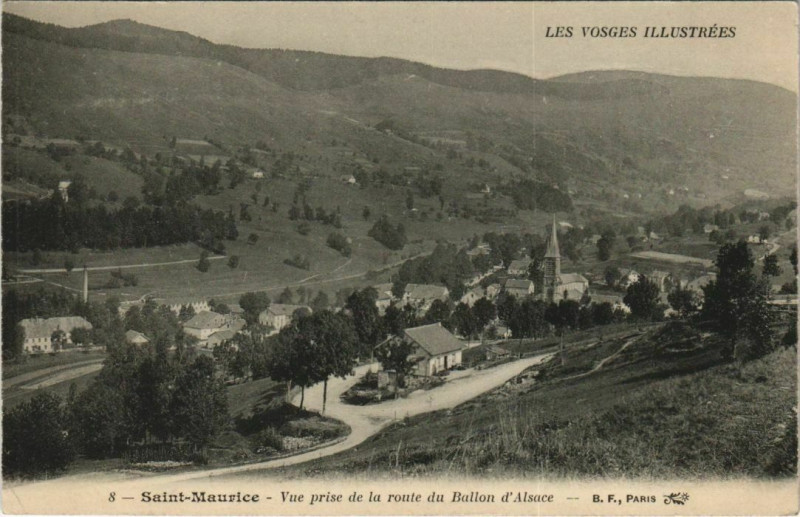 Carte postale ancienne Saint-Maurice - Vue prise de la route
