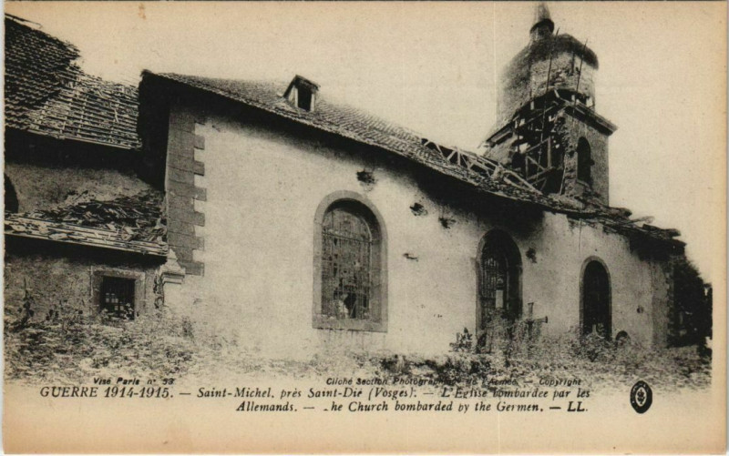 Carte postale ancienne Saint-Michel - L'Eglise