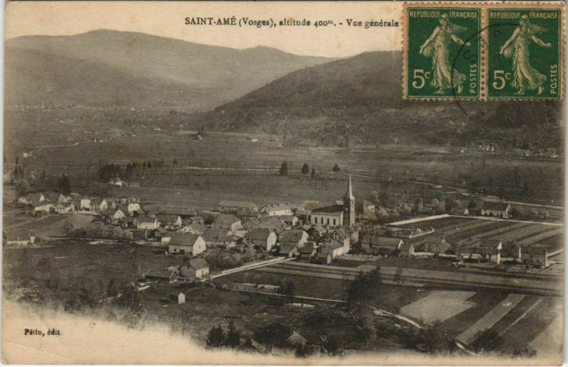 Carte postale ancienne Saint-Ame - Vue générale