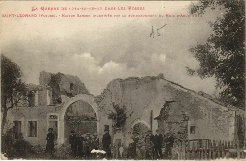 Carte postale ancienne Saint-Leonard Maison Samson