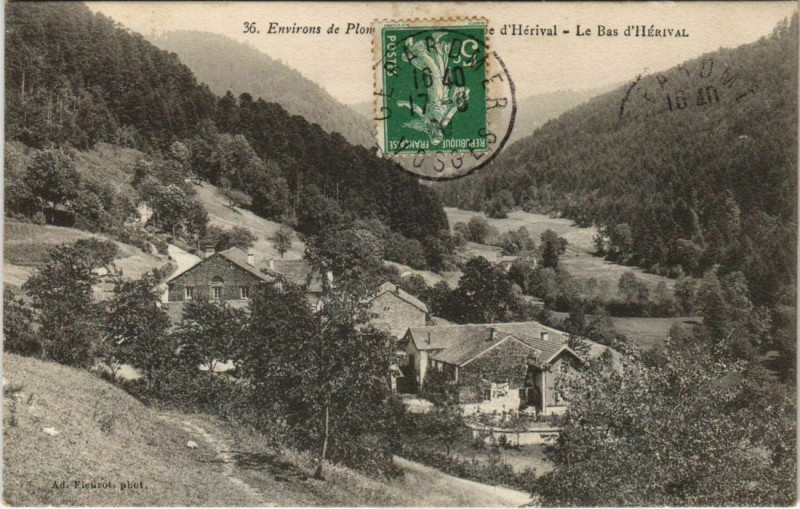 Carte postale ancienne Environs de Plombieres - Le bas d'herival