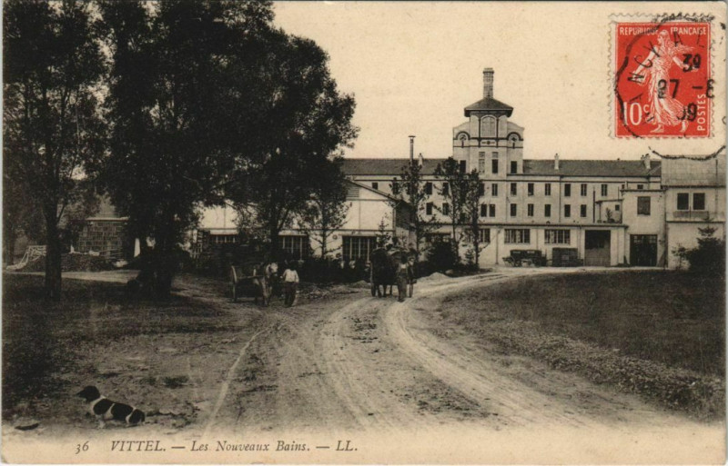 Carte postale ancienne Vittel - Les nouveaux bains à Vittel