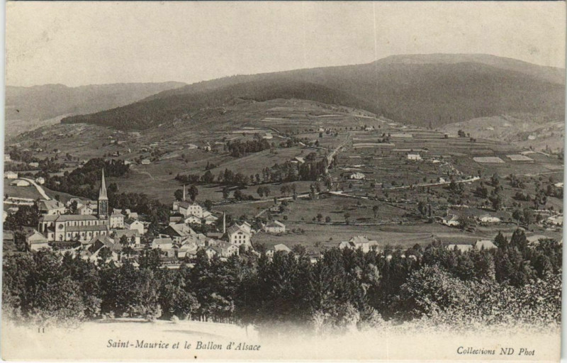 Carte postale ancienne Saint-Maurice et le Ballon d'Alsace