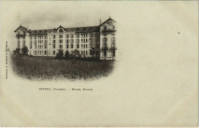 Carte postale ancienne Vittel - Hotel suisse à Vittel