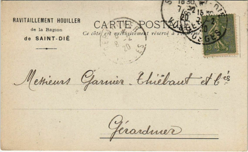 Carte postale ancienne Ravitaillement Houiller de la region