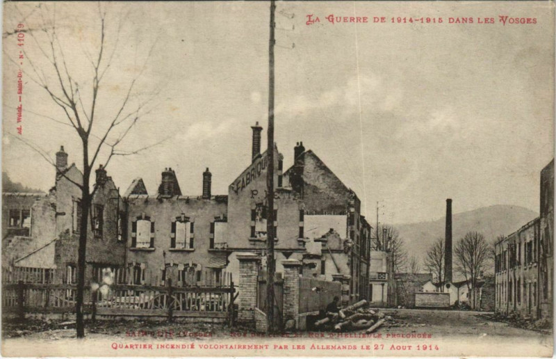Carte postale ancienne Saint-Die - Rue des hellieule