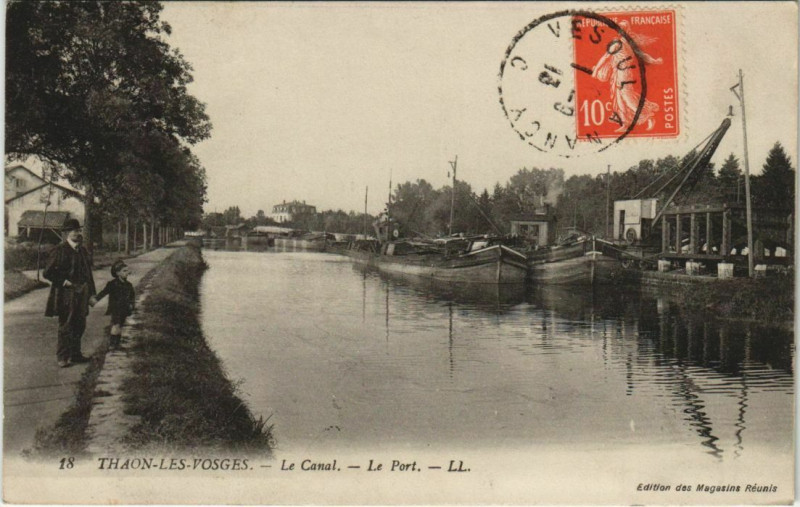 Carte postale ancienne Thaon-les-Vosges - La canal