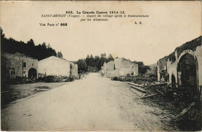 Carte postale ancienne Saint-Benoit - Aspect du village