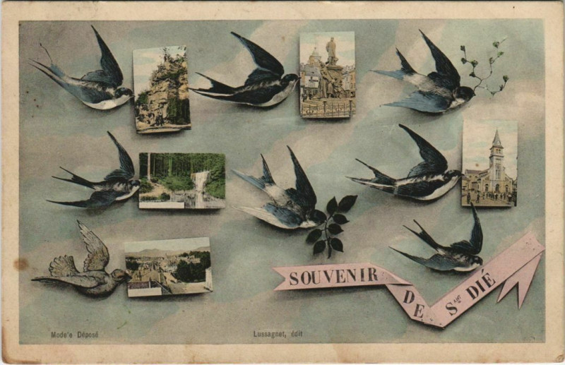 Carte postale ancienne Souvenir de Saint-Die