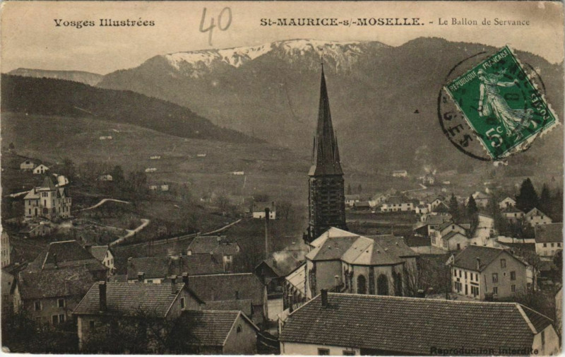 Carte postale ancienne Saint-Maurice-sur-Moselle - Le ballon