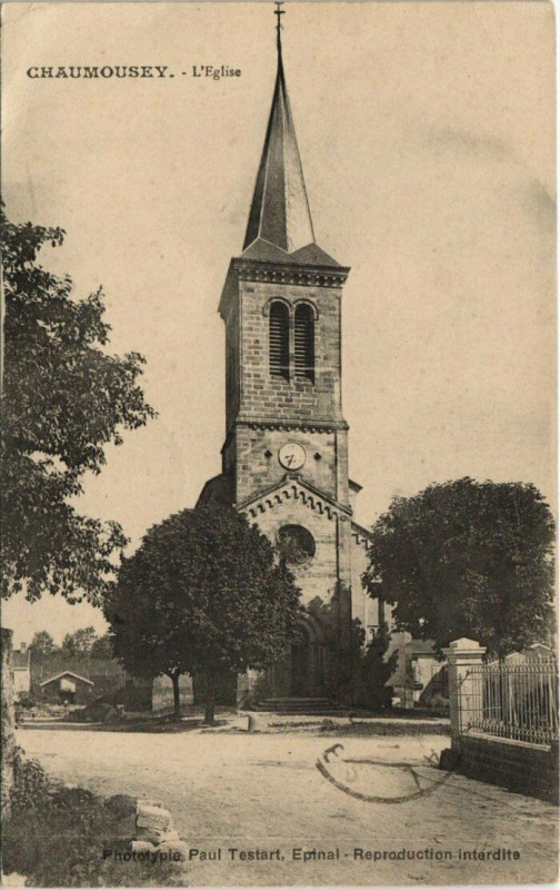 Carte postale ancienne Chaumousey - L'Eglise à Chaumousey