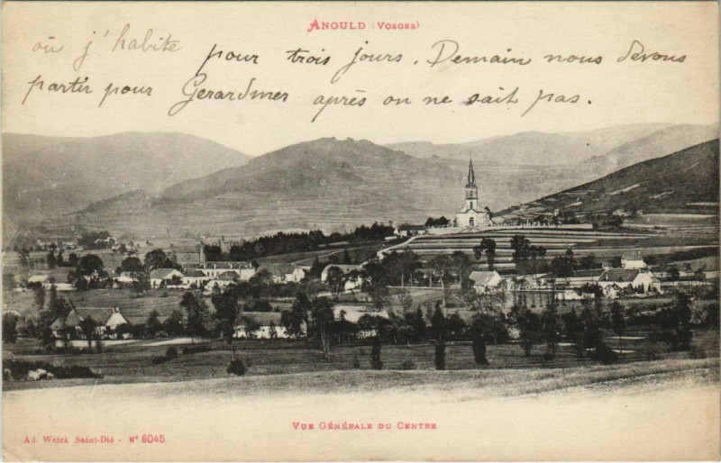Carte postale ancienne Anould - Vue générale à Anould