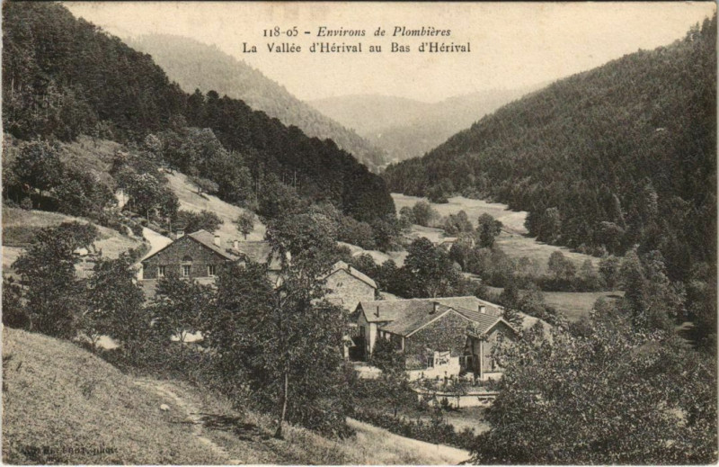 Carte postale ancienne Vallée dHérival au Bas d'Herival