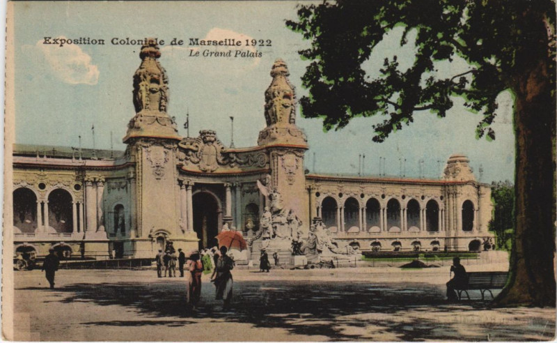 Carte postale ancienne Expo Coloniale de Marseille à Marseille