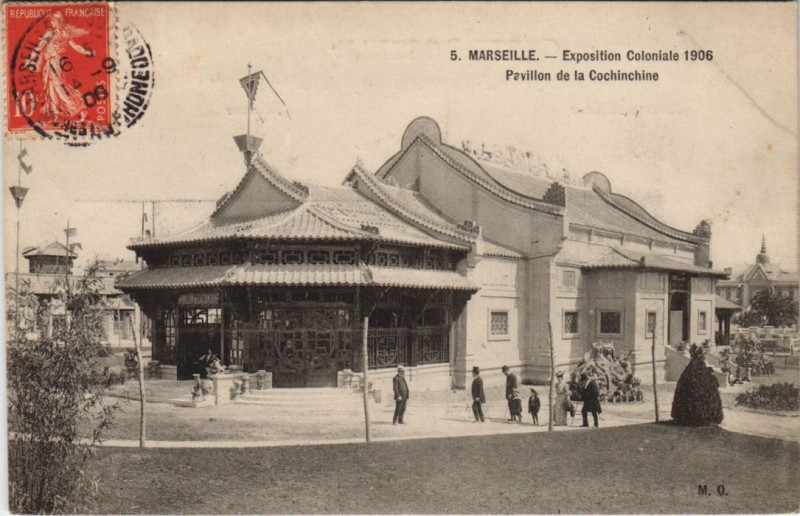 Carte postale ancienne Marseille - Expo coloniale à Marseille