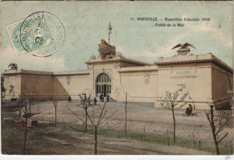 Carte postale ancienne Marseille - Expo coloniale à Marseille