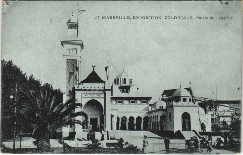 Carte postale ancienne Marseille.-Expo coloniale à Marseille