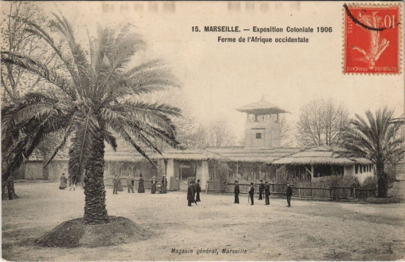 Carte postale ancienne Marseille - Expo coloniale à Marseille