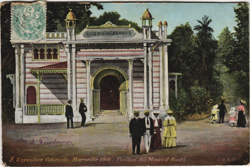 Carte postale ancienne Marseille - Expo coloniale à Marseille