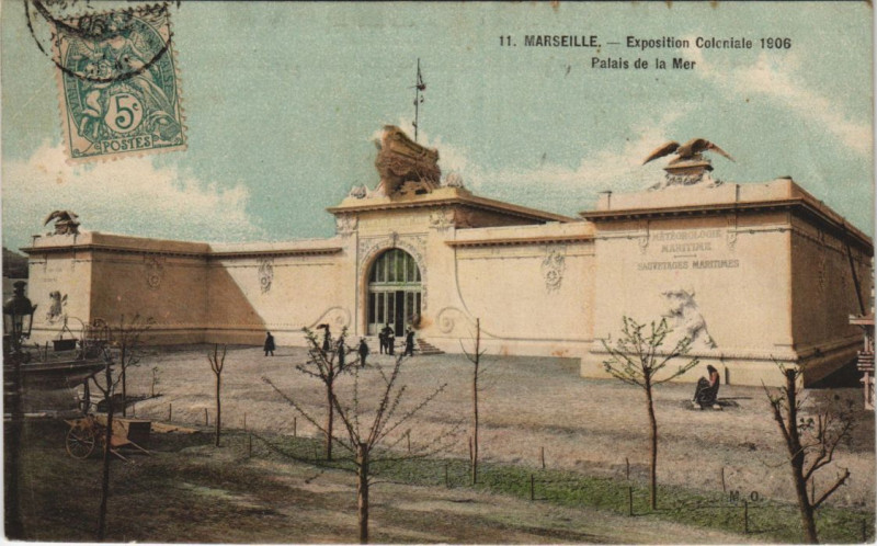 Carte postale ancienne Marseille - Expo coloniale à Marseille