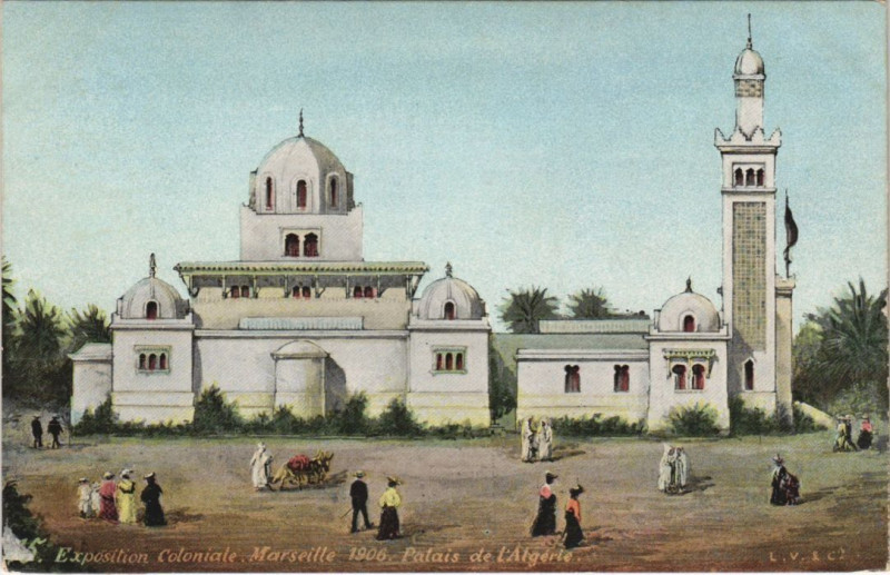 Carte postale ancienne Marseille - Expo coloniale à Marseille