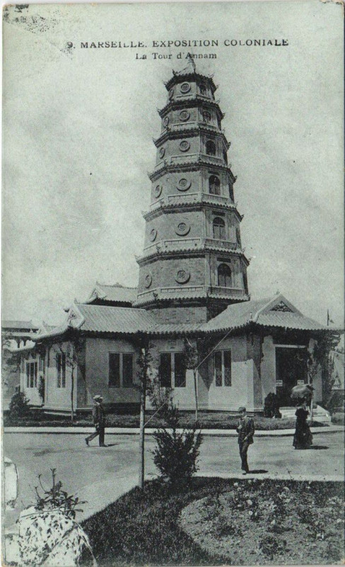 Carte postale ancienne Marseille - Expo Coloniale à Marseille