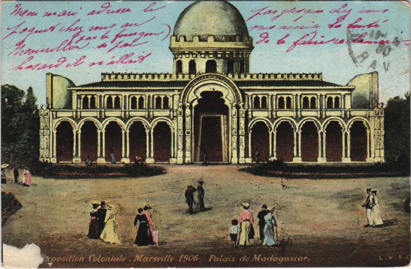 Carte postale ancienne Marseille - Expo coloniale à Marseille