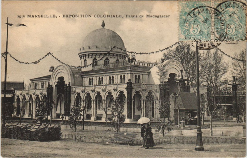 Carte postale ancienne Marseille.-Expo coloniale à Marseille