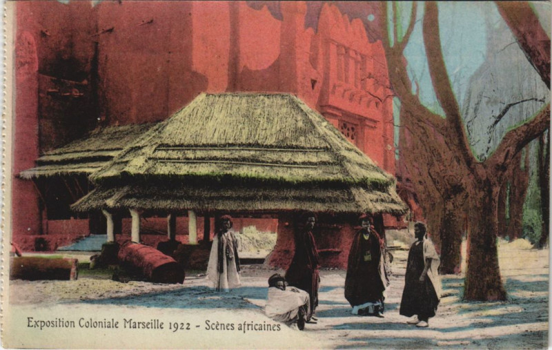 Carte postale ancienne Marseille - Scenes africaines à Marseille