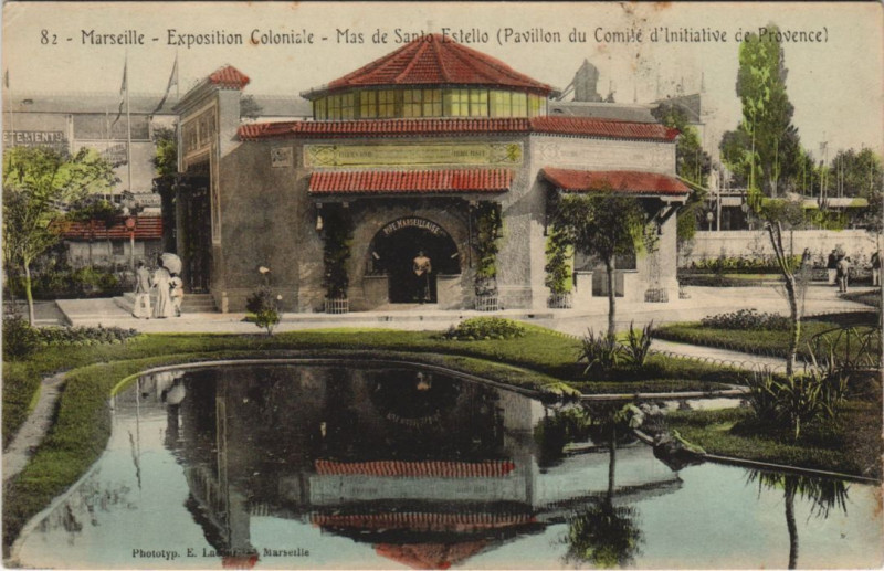 Carte postale ancienne Marseille - Expo coloniale à Marseille