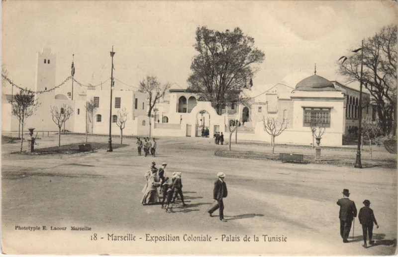 Carte postale ancienne Marseille - Expo coloniale à Marseille
