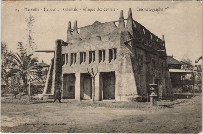 Carte postale ancienne Marseille - Expo coloniale à Marseille